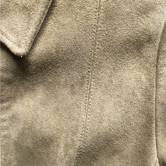 Tan suede leather Moto jacket. - Picture 6 of 6